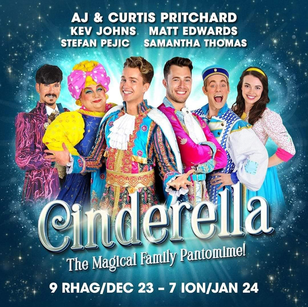 Stefan Pejic as Fairy Godparent in Cinderella, Swansea Grand Theatre 2023/2024